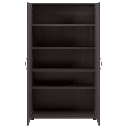 Bush Furniture - Universal Tall Clothing Storage Cabinet with Doors and Shelves in Storm Gray - CLS136SG-Z veiw 6