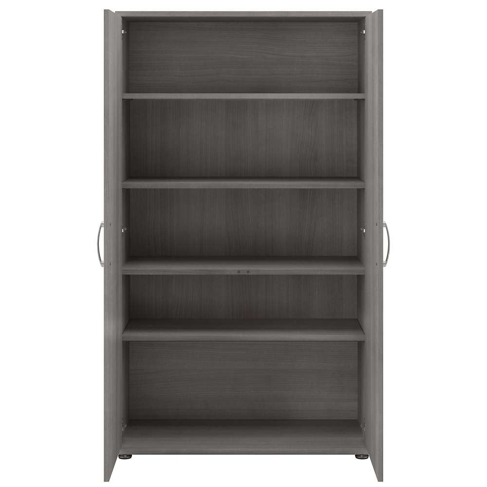 Bush Furniture - Universal Tall Garage Storage Cabinet with Doors and Shelves in Platinum Gray - GAS136PG-Z veiw 6