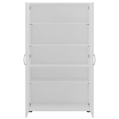 Bush Furniture - Universal Tall Garage Storage Cabinet with Doors and Shelves in White - GAS136WH-Z veiw 6