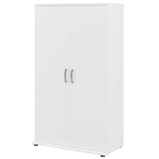 Bush Furniture - Universal Tall Linen Cabinet with Doors and Shelves in White - LNS136WH-Z veiw 1
