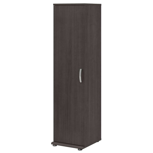 Bush Furniture - Universal Tall Narrow Storage Cabinet with Door and Shelves in Storm Gray - UNS116SG veiw 1