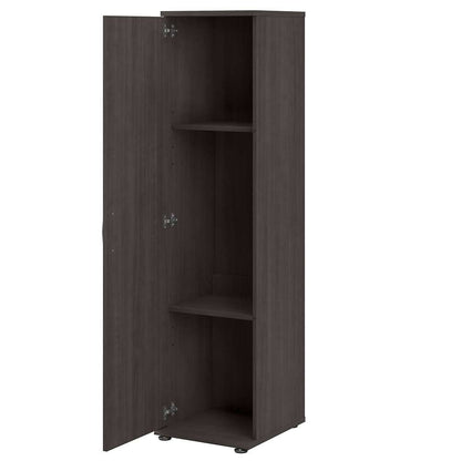 Bush Furniture - Universal Tall Narrow Storage Cabinet with Door and Shelves in Storm Gray - UNS116SG veiw 3