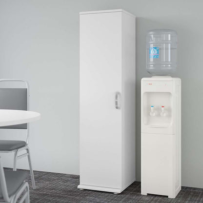 Bush Furniture - Universal Tall Narrow Storage Cabinet with Door and Shelves in White - UNS116WH veiw 4