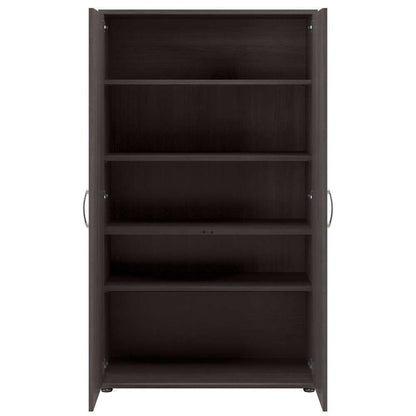 Bush Furniture - Universal Tall Storage Cabinet with Doors and Shelves in Storm Gray - UNS136SGK veiw 3