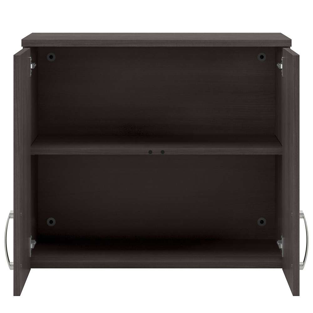 Bush Furniture - Universal Wall Cabinet with Doors and Shelves in Storm Gray - UNS428SG veiw 3