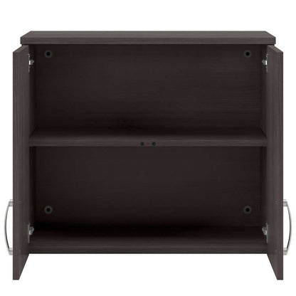 Bush Furniture - Universal Wall Cabinet with Doors and Shelves in Storm Gray - UNS428SG veiw 3