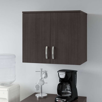Bush Furniture - Universal Wall Cabinet with Doors and Shelves in Storm Gray - UNS428SG veiw 4