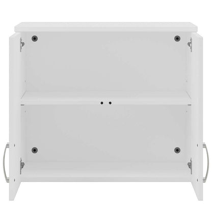 Bush Furniture - Universal Wall Cabinet with Doors and Shelves in White - UNS428WH veiw 3