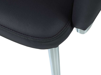 Chintaly - Dusty Club Style Swivel Arm Chair Kd Black (Set of 2) - DUSTY-AC-BLK-KD veiw 5