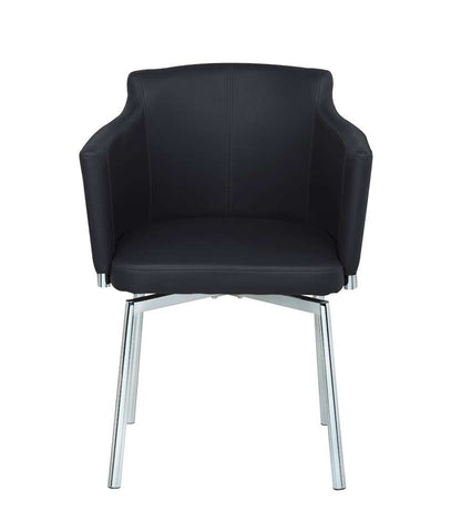 Chintaly - Dusty Club Style Swivel Arm Chair Kd Black (Set of 2) - DUSTY-AC-BLK-KD veiw 6