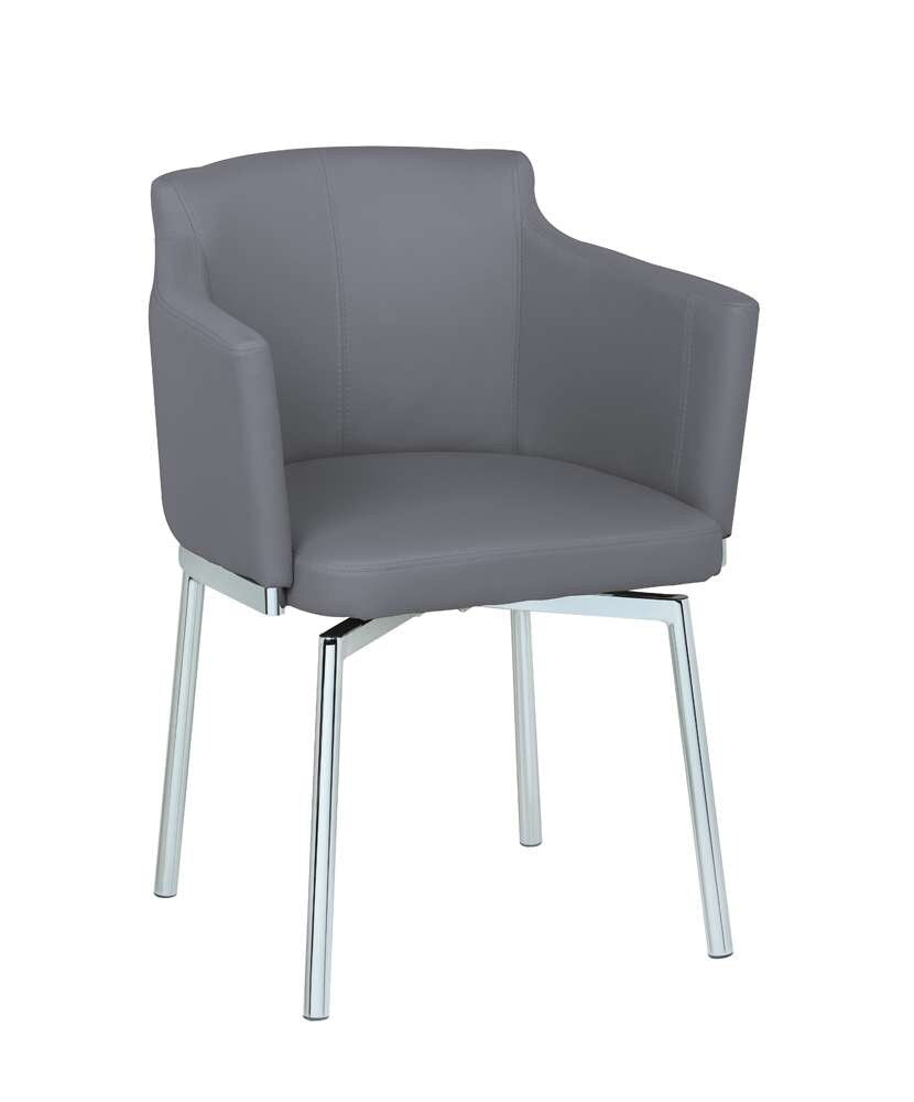 Chintaly - Dusty Club Style Swivel Arm Chair Kd Gray (Set of 2) - DUSTY-AC-GRY-KD veiw 7