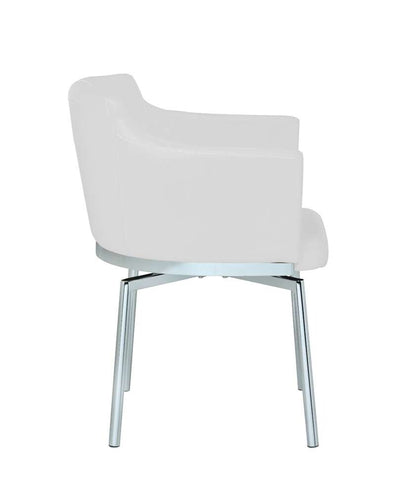 Chintaly - Dusty Club Style Swivel Arm Chair Kd White (Set of 2) - DUSTY-AC-WHT-KD veiw 4