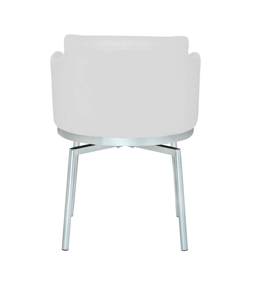 Chintaly - Dusty Club Style Swivel Arm Chair Kd White (Set of 2) - DUSTY-AC-WHT-KD veiw 5