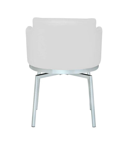 Chintaly - Dusty Club Style Swivel Arm Chair Kd White (Set of 2) - DUSTY-AC-WHT-KD veiw 5