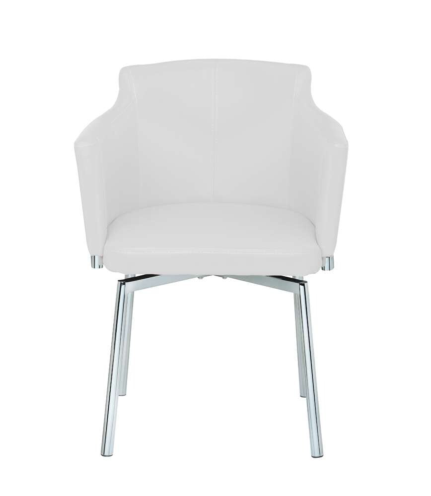 Chintaly - Dusty Club Style Swivel Arm Chair Kd White (Set of 2) - DUSTY-AC-WHT-KD veiw 8