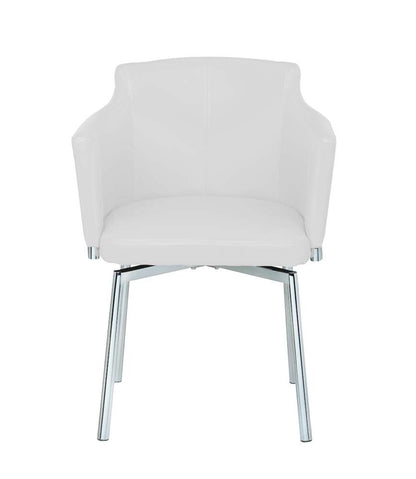 Chintaly - Dusty Club Style Swivel Arm Chair Kd White (Set of 2) - DUSTY-AC-WHT-KD veiw 8