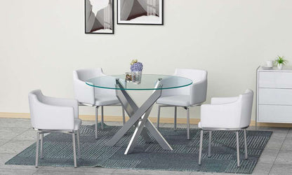 Chintaly - Dusty Club Style Swivel Arm Chair Kd White (Set of 2) - DUSTY-AC-WHT-KD veiw 9