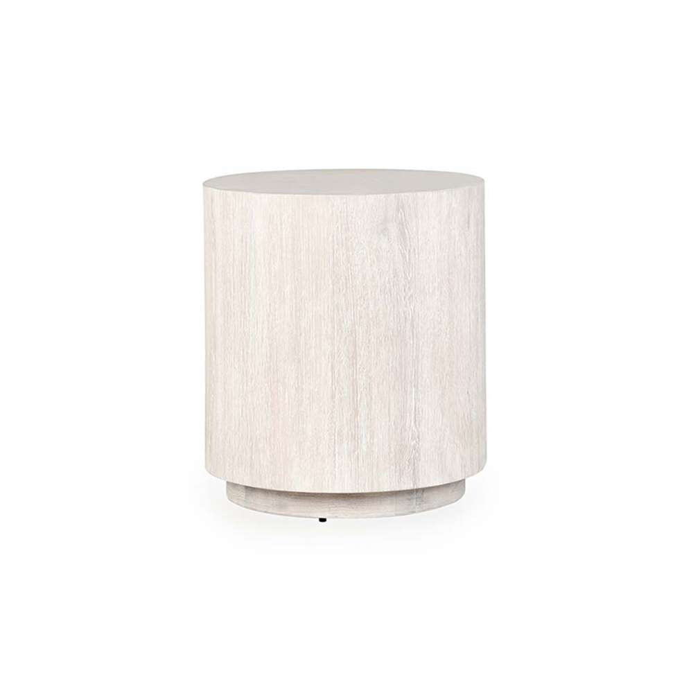 Classic Home - Layne 20in Round End Table White Wash - 51031415 veiw 1