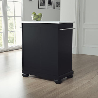 Crosley Furniture - Alexandria Granite Top Portable Kitchen Island/Cart Black/White - KF30020ABK veiw 6