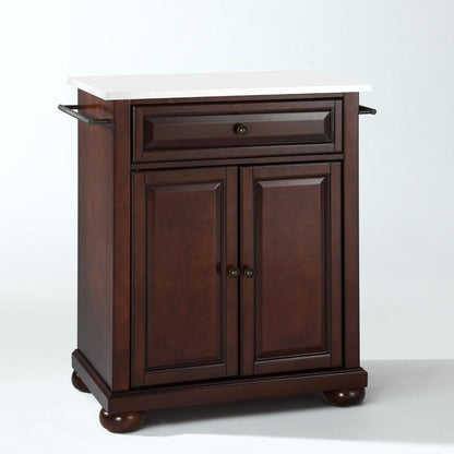 Crosley Furniture - Alexandria Granite Top Portable Kitchen Island/Cart Mahogany/White - KF30020AMA veiw 1