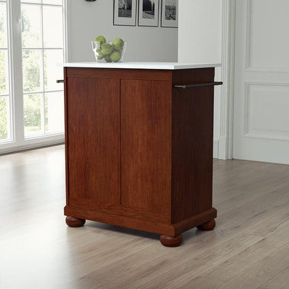 Crosley Furniture - Alexandria Granite Top Portable Kitchen Island/Cart Mahogany/White - KF30020AMA veiw 6