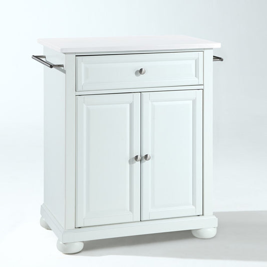Crosley Furniture - Alexandria Granite Top Portable Kitchen Island/Cart White/White - KF30020AWH veiw 1
