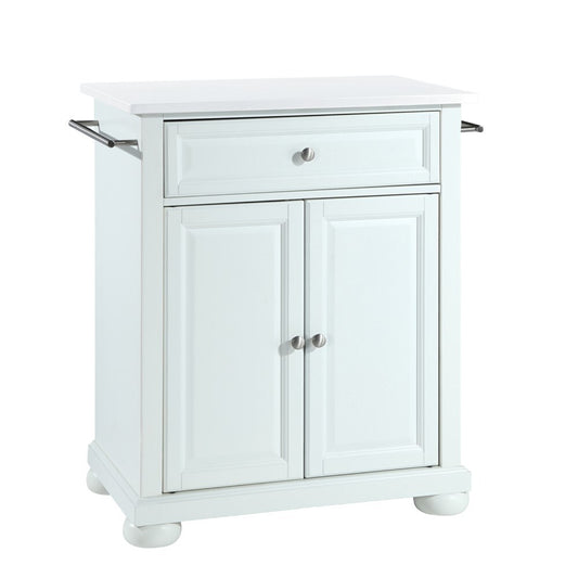 Crosley Furniture - Alexandria Granite Top Portable Kitchen Island/Cart White/White - KF30020AWH veiw 2