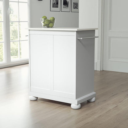 Crosley Furniture - Alexandria Granite Top Portable Kitchen Island/Cart White/White - KF30020AWH veiw 6