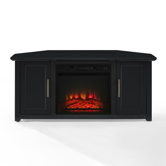 Crosley Furniture - Camden 48in Corner TV Stand With Fireplace Black - KF100648BK veiw 2