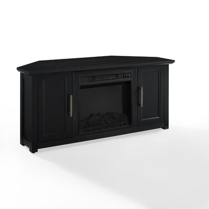 Crosley Furniture - Camden 48in Corner TV Stand With Fireplace Black - KF100648BK veiw 3