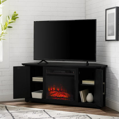 Crosley Furniture - Camden 48in Corner TV Stand With Fireplace Black - KF100648BK veiw 10