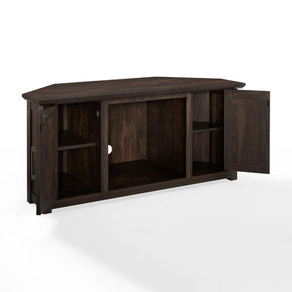 Crosley Furniture - Camden 48in Corner TV Stand With Fireplace Dark Walnut - KF100648DW veiw 4