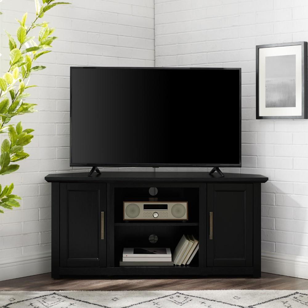 Crosley Furniture - Camden 48in Corner TV Stand Black - CF101248-BK veiw 9