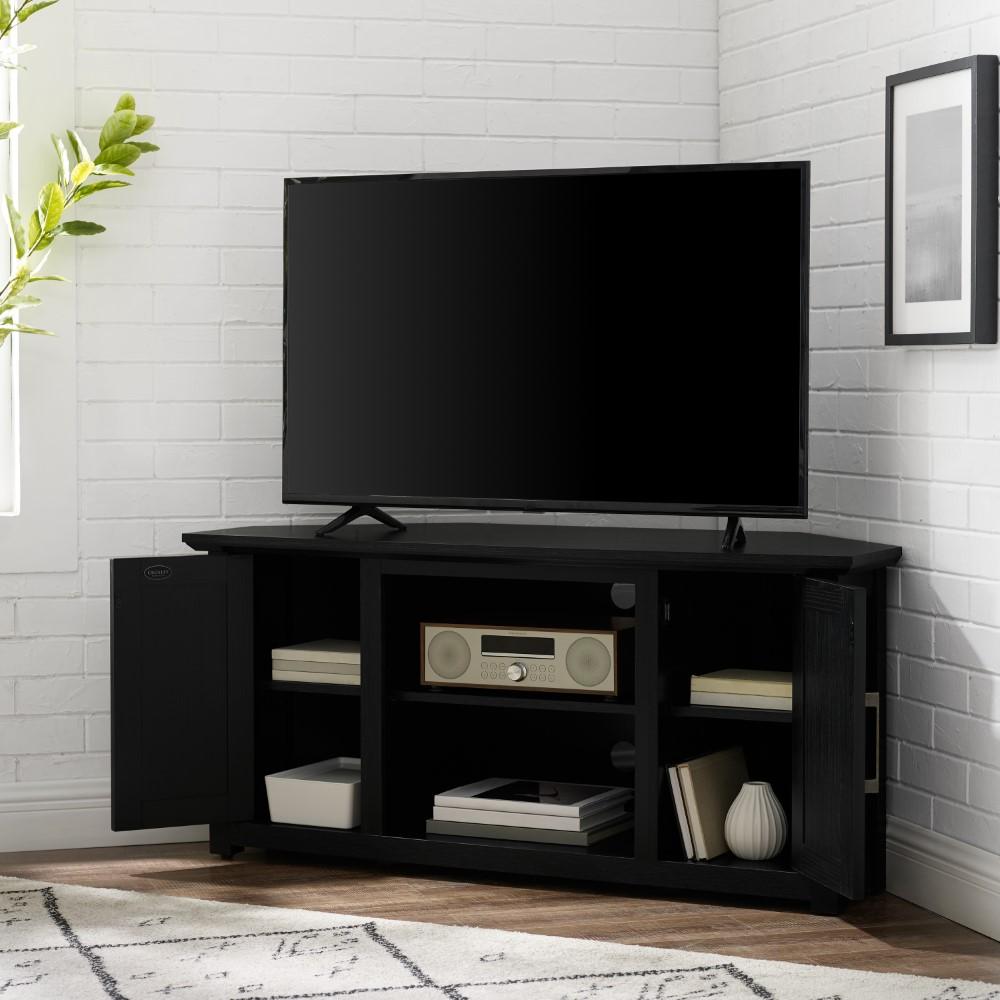 Crosley Furniture - Camden 48in Corner TV Stand Black - CF101248-BK veiw 10