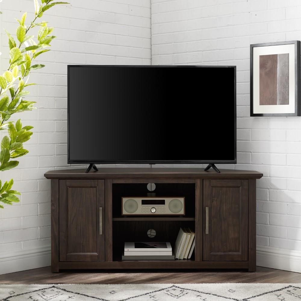 Crosley Furniture - Camden 48in Corner TV Stand Dark Walnut - CF101248-DW veiw 9