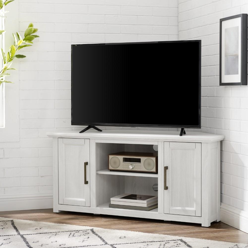 Crosley Furniture - Camden 48in Corner TV Stand Whitewash - CF101248-WW veiw 8