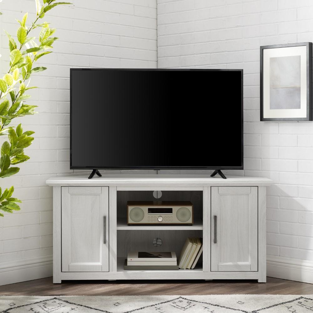 Crosley Furniture - Camden 48in Corner TV Stand Whitewash - CF101248-WW veiw 9