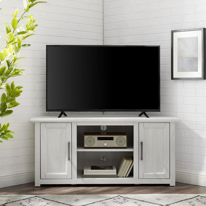 Crosley Furniture - Camden 48in Corner TV Stand Whitewash - CF101248-WW veiw 9