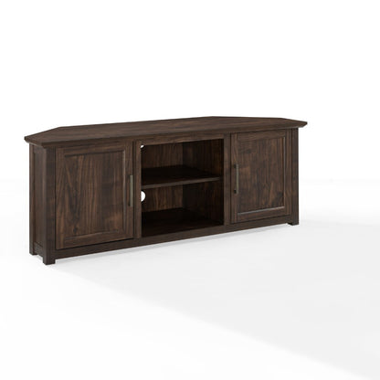 Crosley Furniture - Camden 58in Corner TV Stand Dark Walnut - CF101258-DW veiw 1