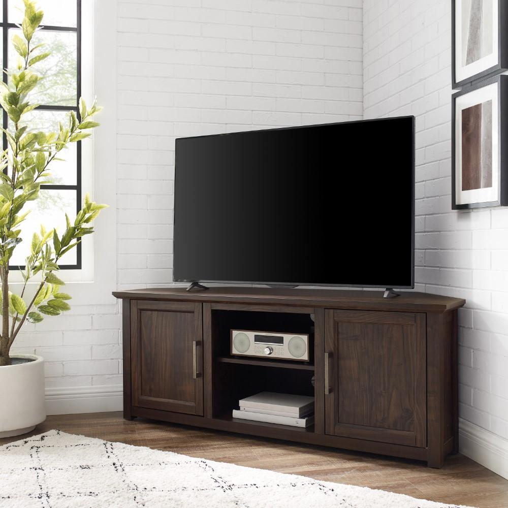 Crosley Furniture - Camden 58in Corner TV Stand Dark Walnut - CF101258-DW veiw 8