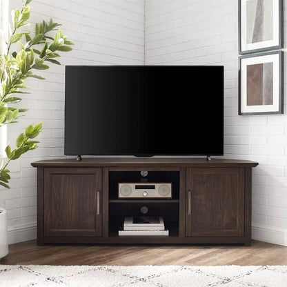 Crosley Furniture - Camden 58in Corner TV Stand Dark Walnut - CF101258-DW veiw 9