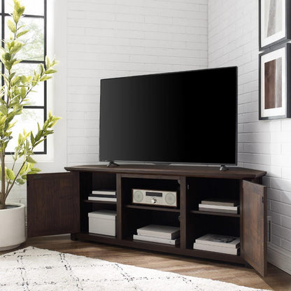 Crosley Furniture - Camden 58in Corner TV Stand Dark Walnut - CF101258-DW veiw 10