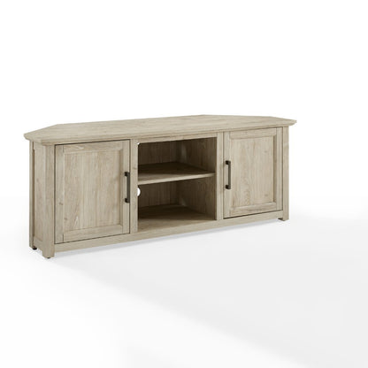 Crosley Furniture - Camden 58in Corner TV Stand Frosted Oak - CF101258-FO veiw 1