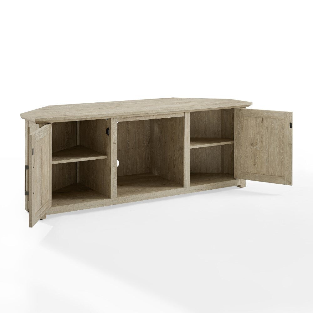 Crosley Furniture - Camden 58in Corner TV Stand Frosted Oak - CF101258-FO veiw 4