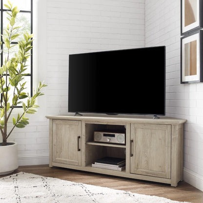 Crosley Furniture - Camden 58in Corner TV Stand Frosted Oak - CF101258-FO veiw 8