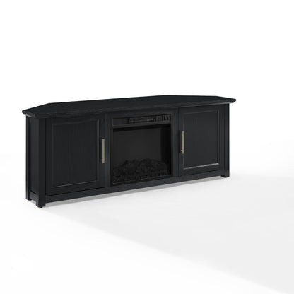 Crosley Furniture - Camden 58in Corner TV Stand With Fireplace Black - KF100658BK veiw 3