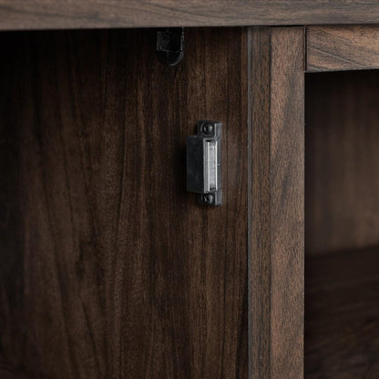 Crosley Furniture - Camden 58in Corner TV Stand With Fireplace Dark Walnut - KF100658DW veiw 6