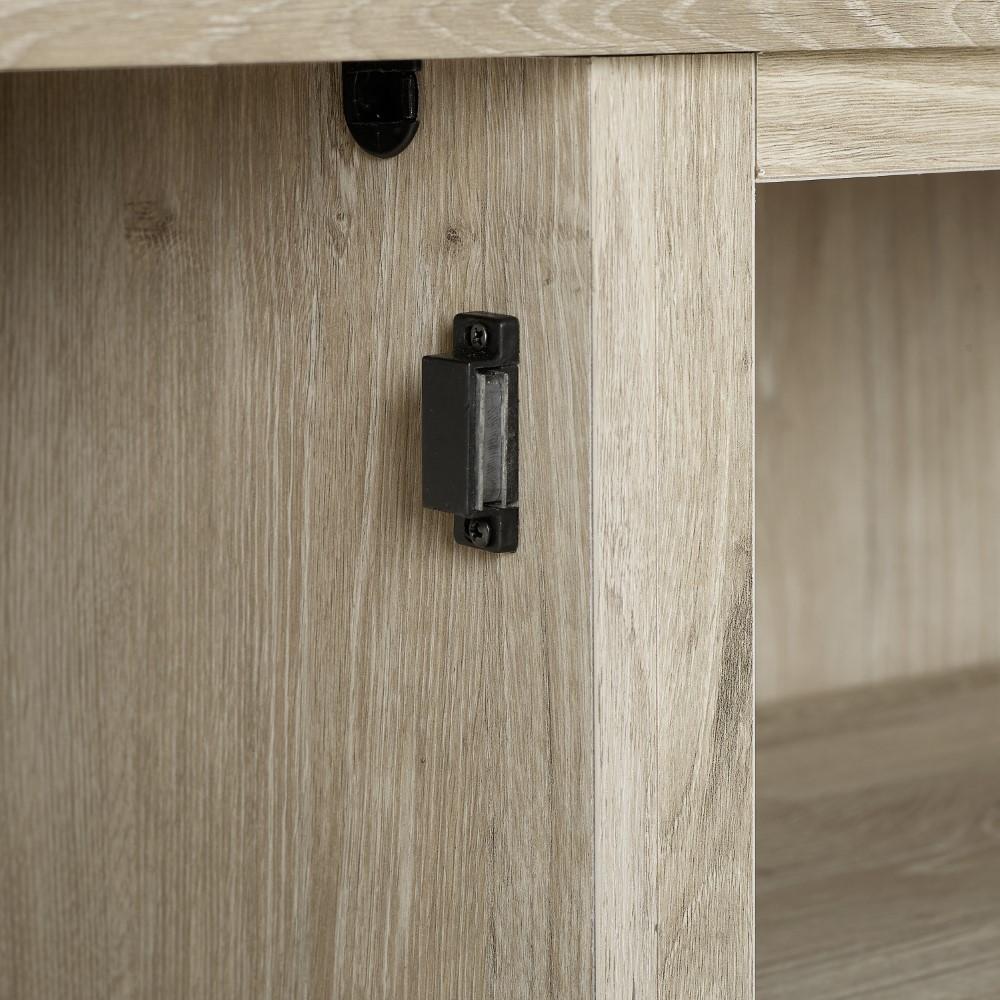 Crosley Furniture - Camden 58in Corner TV Stand With Fireplace Frosted Oak - KF100658FO veiw 6