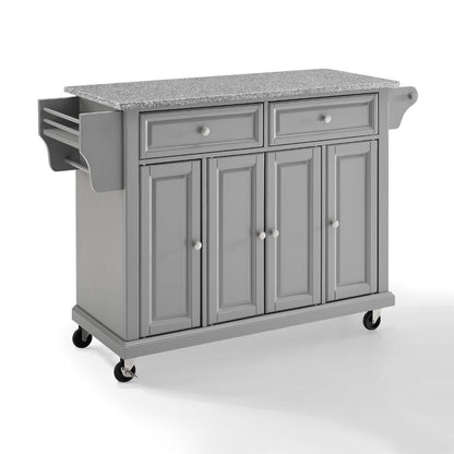 Crosley Furniture - Full Size Granite Top Kitchen Cart Gray/Gray - KF30003EGY veiw 1