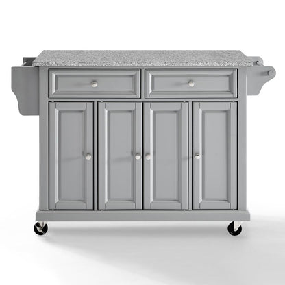 Crosley Furniture - Full Size Granite Top Kitchen Cart Gray/Black - KF30004EGY veiw 2